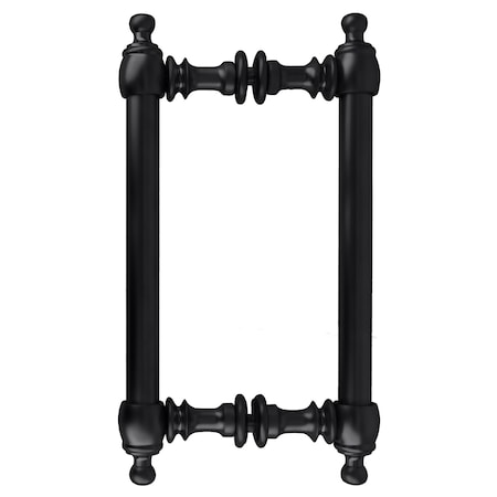 Cr Laurence Matte Black 8-in Colonial Style Back-to-Back Pull Handles C0L8X8MBL